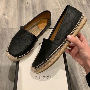Authentic Gucci Leather Espadrilles